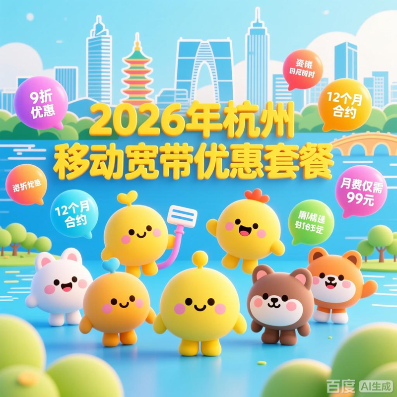 杭州移动宽带包年优惠，2026年最新活动500M包1年仅需300元